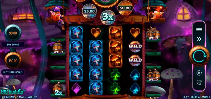 Fire Gnomes 2 Magic Wheel - glavni ekran igre